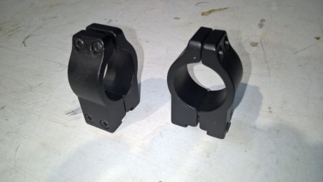 Vendidas anillas para visor 1" (25,5 mm) para carril de 11 mm.
15 euros mas 2 euros envío por ASM 00