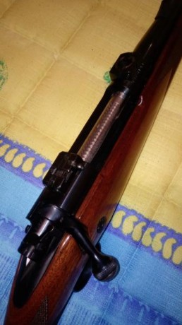 Vendo este magnífico arma salida de la fábrica de New Haven, con sistema de cerrojo pre-64 y maderas seleccionadas. 11