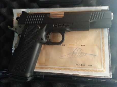 Vendo pistola BUL M5 5" .45 ACP con dos cargadores de 14 y uno de 12.

Para quien no la conozca es 31