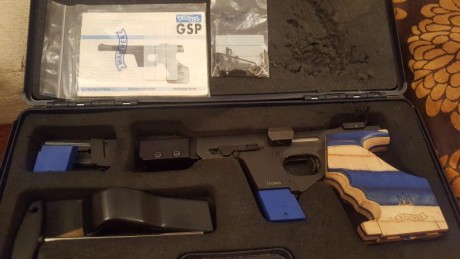 Por cambio a otra vendo walther gsp cal.32, en perfectas condiciones, cacha M, contrapesa delantera, caza 01