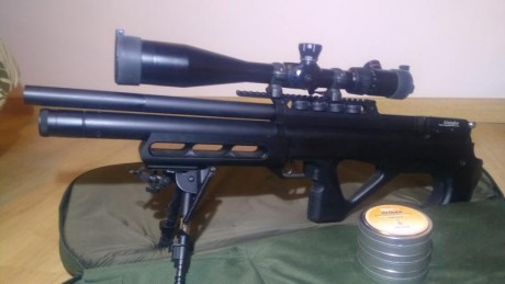 Carabina edgun matador r3m 5.5 en sintetica, esta nueva, visor falcon 5.5-25x50 IR B20 FFP. habra tirado 00