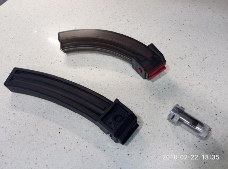 Vendo el siguiente material para Ruger 10/22:
- Cargador marca Archangel 25 cartuchos....................... 00