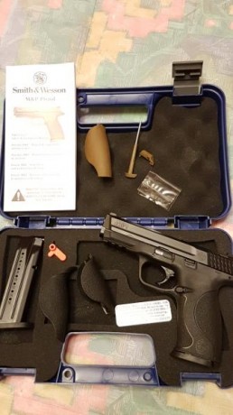 Hola a todos.
Se vende S&W MP9 con solo 2 años y aproximadamente 150 disparos, NI UNO MAS, solo estrenada.
Si 01