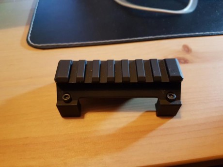 Vendo montura de la marca Bügger & Thomet en aluminio  anonizado en negro, con rail standar 1013  00