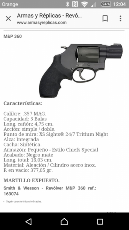 Vendo revolver smith wesson, modelo MP 360, ideal para porte oculto dada su ligereza y tamaño. Guiable, 02