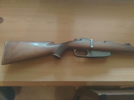 Se vende o se cambia por visor de mi interés rifle Cárcamo en calibre 6,5x54 Carcano, totalmente customizado,maderas 10