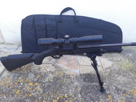 Se vende monotiro Ardesa crackshot en calibre 17 hmr equipado con visor barska y bipode.  
Rifle como 02