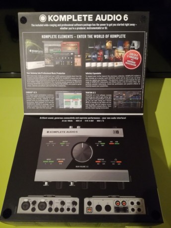 Vendo tarjeta de sonido Komplete Audio 6 de Native Instruments.
La tarjeta funciona perfectamente y ya 10