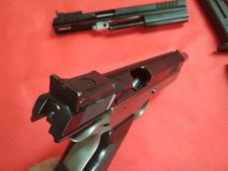 Hola a todos, pongo en venta mi Pistola Tanfoglio Match due-tone del calibre 9mm Parabelum junto con su 02