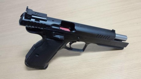 Vendo Tanfoglio Stock III, 9mm pb.

Perfecta para IPSC PRODUCCION o precisión, muy precisa y equilibrada.

Muy 22