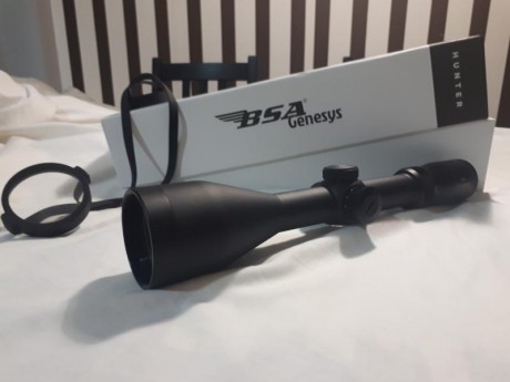 vendo visor nuevo a estrenar BSA 3-12x56 ri Génesys
en su día costo 260€ y no se llegó a poner en el.rifle 01