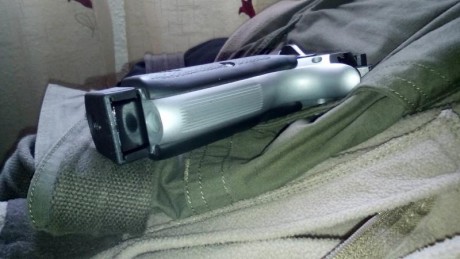 Hola vendo pistola tanfoglio de 9 mm cañon 5 pulgadas practicamente nueva tiene cargador de lujo de 19 00