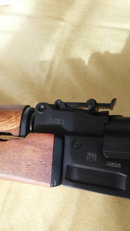 Vendo  ZASTAVA M76, calibre 8x57.
Eestado impecable con muy pocos tiros. Prácticamente nuevo. 
 Se vende 01