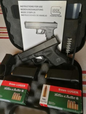 VENDO GLOCK 26 NUEVA (20 DISPAROS) DOS CARGADORES, INTRUCCIONES, CAJA Y KIT ORIGINAL, MAS DE 200 CARTUCHOS 00