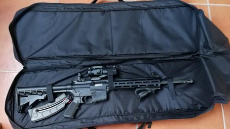  anuncio carabina.jpg 
Se vende carabina Smith&Wesson M&P15 22lr versión SPORT, en perfecto estado. 21