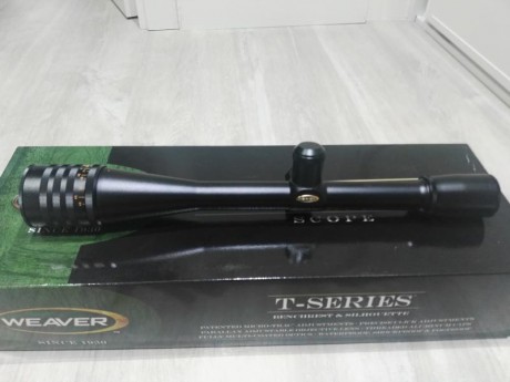 Buenos días,

Vendo visor Weaver T36 prácticamente nuevo,estaba montado en una carabina del 22 que he 01