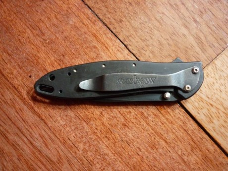 Kershaw Leek.

Excelente bolsillera, diseño de Ken Onion, acero 14C28N, 10 cm cerrada y 18 cm abierta, 01