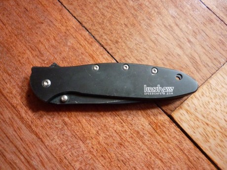 Kershaw Leek.

Excelente bolsillera, diseño de Ken Onion, acero 14C28N, 10 cm cerrada y 18 cm abierta, 00