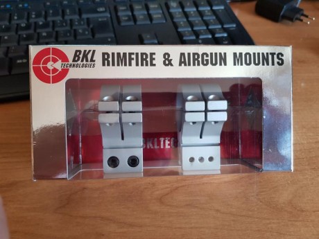 Vendo anillas BKL Silver para carril de 11mm, tubo de 30mm y altas para campana de visor de hasta 60.
Estan 00