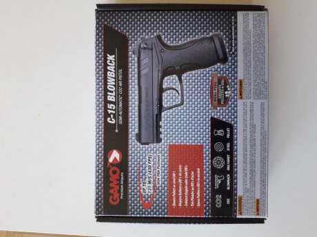 Vendo esta pistola de Co2 que se puede usar con bolas de acero o con perdigones de 4'5. Esta como nueva, 00