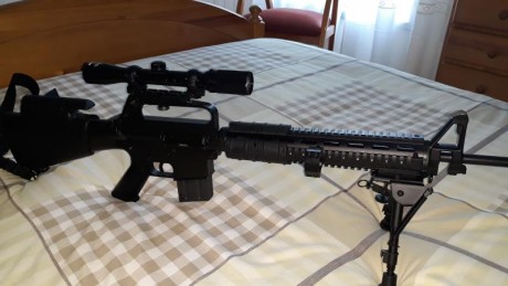 Vendo carabina jagger  adler ap74 calibre 22lr. Como se puede ver tiene varias cosas a mayores. Rail para 00