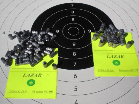 Vendo   3000 puntas calibre 32S&W wadcuter base hueca de 98 grains  y  4000 del calibre 38Spl wadcuter 00