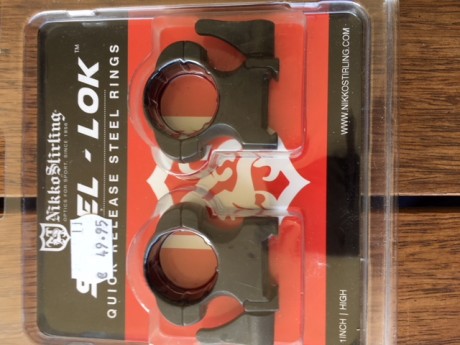 Vendo estas anillas Nikko para tubo de pulgada altas y carril Weaver/Picatinny.
Son de acero y montaje/desmontaje 00