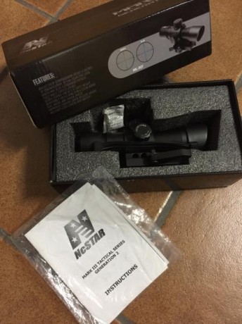Hola
Sigo vaciando armarios y pongo a la venta los siguientes visores

-NCSTAR  MARK III  GEN 2  con retícula 20