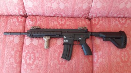 Hola a todos.
Vendo carabina HK-416 D145RS, la de cañón largo en calibre .22lr.
La compré nueva hace dos 11