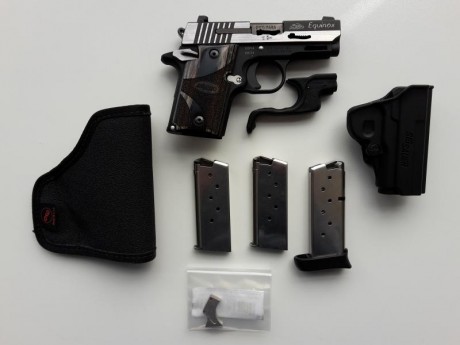 Pistola subcompacta nueva, 20 disparos. Vendo para comprar otra para IPSC.

- Pistola SIG SAUER P938 9mm. 02