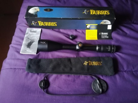 Hola vendo tres visores, el primero es un burris four X de 3x12x 56 con retícula iluminada, tiene mucha 02
