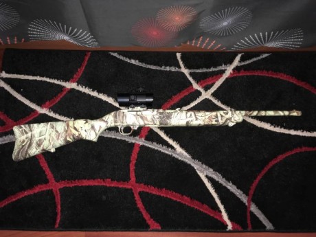 Vendo Ruger 44 customizado completamente con hidroimpresión y con punto rojo Tasco Pro-Point de 2 colores 01