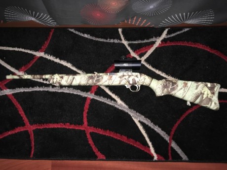 Vendo Ruger 44 customizado completamente con hidroimpresión y con punto rojo Tasco Pro-Point de 2 colores 00