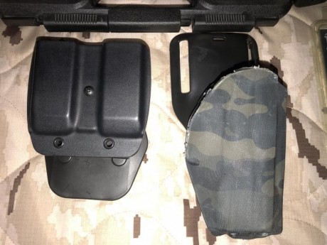 Vendo mi Steyr M9, calibre 9x19.
Tiene poquísimos disparos, y buen estado en general, con una pequeña 12