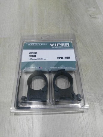 Buenas tardes,

Vendo Anillas Vortex Viper para visor de 30mm, altura High 1.12"/28,44mm
Están nuevas 00