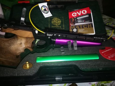 Muy buenas compañeros!!!!!
Bueno como pongo en el título de venta, vendo mi pistola de aire  Steyr Evo 02