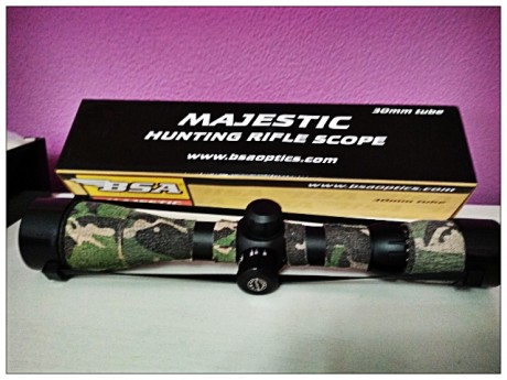 VENDIDO......Visor original BSA 4,5-12x44 tubo de 30mm, reticula Majestic, como nuevo, ya que apenas se 01