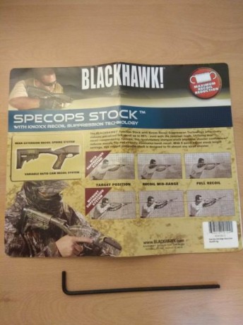 Vendo culata y guardamanos Blackhawk  SPECOPS STOCK, with KNOXX Recoil Suppression Technology, o lo que 01