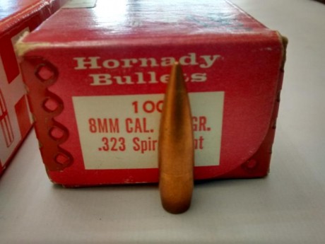 Vendo puntas de 8 mm. / .323"
2 cajas de de 100 u. de 150 grains.  Hornady Spire Point (Interlock 01