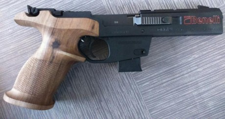 Vendo pistola calibre 22 lr. marca Benelli MP95E. Con dos cargadores, cachas originales mas otras de zurdo 00