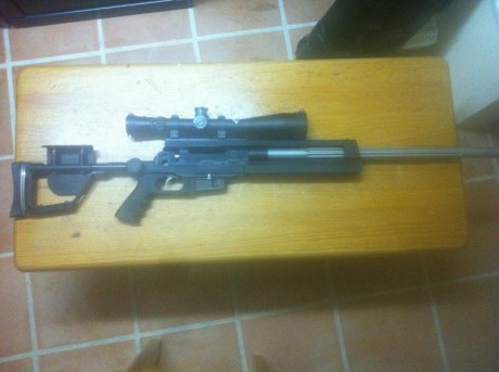 se vende rifle Unique RS1 calibre 308 y visor Deon March X 8-80x56, con bipode, funda AiM,dos culatas, 02