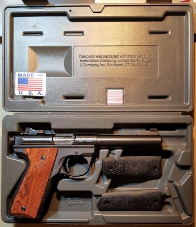 Vendo pistola Ruger 22/45 MK3 Target

Está adaptada para montar las cachas de cualquier modelo 1911 estandard 02