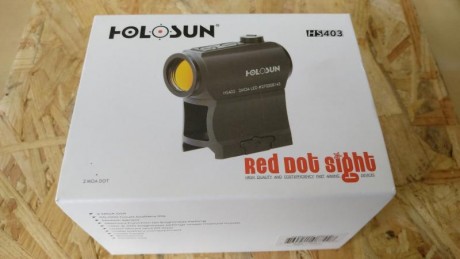 Vendo visor de punto rojo, marca: HOLOSUN, modelo: HS403B
Esta nuevo, montado y desmontado.
Con su embalaje 00