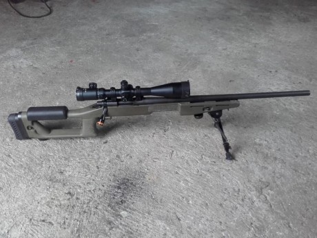 Culata choate , cañon de 26" disparador regulable,beding,cerrojo preparado para enrroscar pera tactica.muy 00