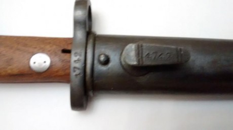 Vendo bayoneta para K98, Z24, etc. de arsenal, está sin uso, solo tiene lijeras marcas en la hoja de sacarlo 01