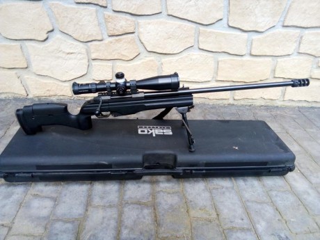Hola, se vende este sako trg42 color negro en calibre .338 lapua magnum con freno de boca original, base 02