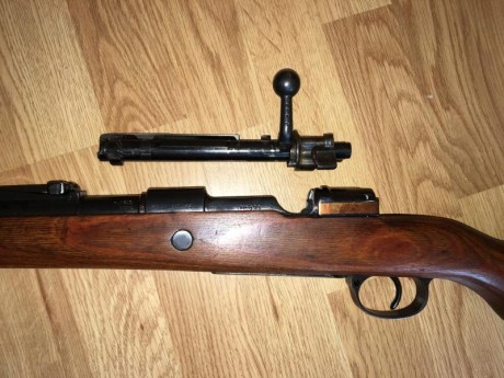 Vendo Máuser KAR 98 K captura yugoslava.

Calibre 8 x 57 mm. El rifle consta de TODAS las piezas.

El 10