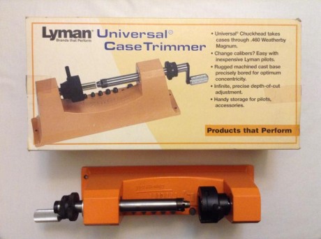 Vendo recortador de vainas marca Lyman. Vendo también el chaflaneador de la primera foto.

Precio 80€ 02