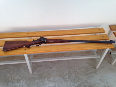 Pedersoli Sharp modelo silhouette cal 45/70 incluye túnel delantero Lyman con anillas
y diópter trasero 02