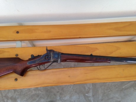 Pedersoli Sharp modelo silhouette cal 45/70 incluye túnel delantero Lyman con anillas
y diópter trasero 01